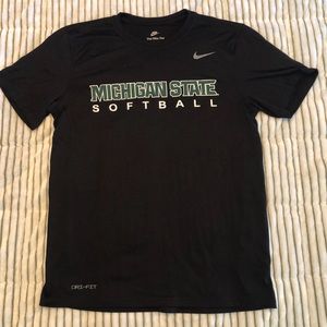 Michigan State Softball-Mens-Medium-Nike Dri-Fit-Short Sleeve
